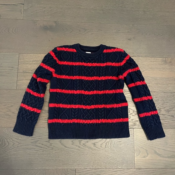 Gap red/navy thick boys sweater sz 8 VGUC retail $72 - Picture 1 of 3